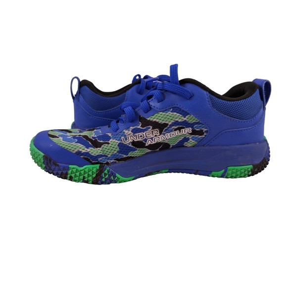 Under Armor UA Mainshock 2 Blue/Green Camo Shoes Size Youth 5.5Y [3022865-400] - Picture 5 of 10